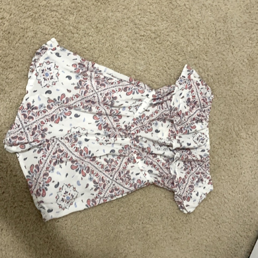 Floral strapless romper